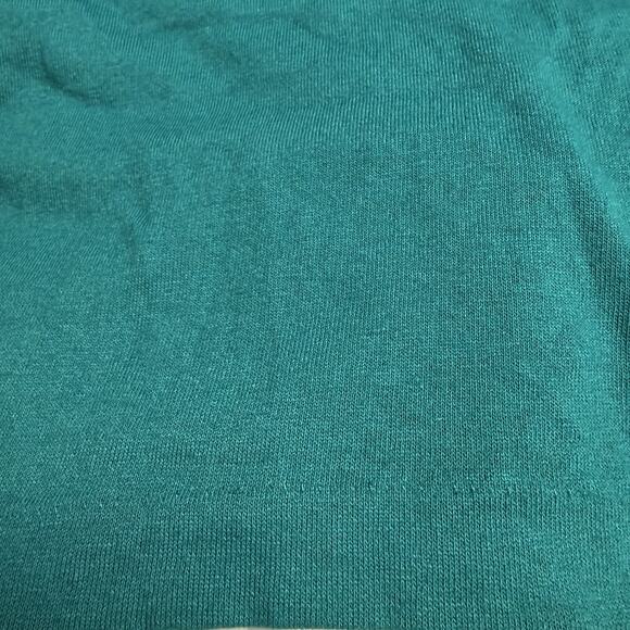 Vintage 80s Single Stitch Shirt Sz 1X Shirt Emerald Green Tee Boxy Retro Casual - Picture 8 of 8